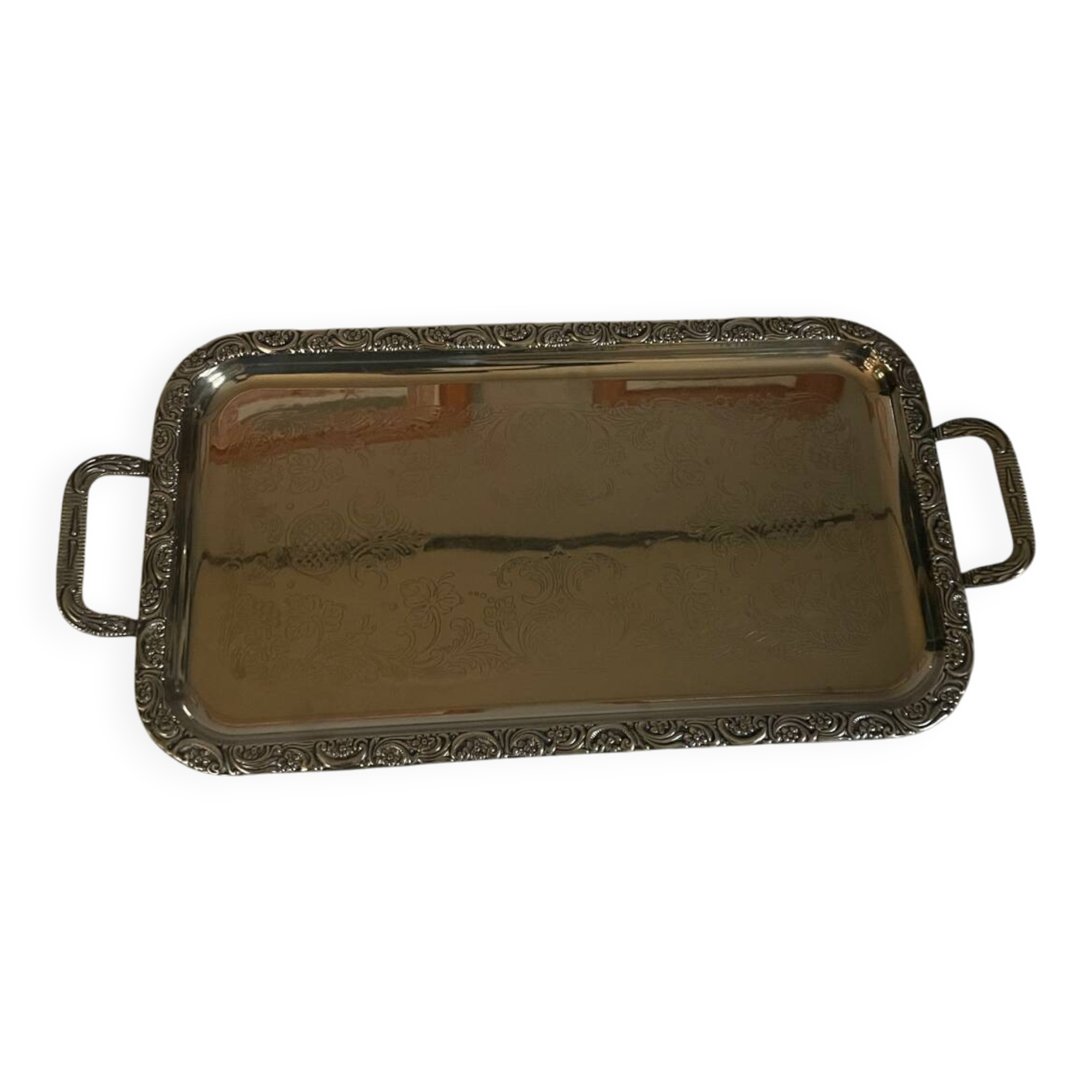 Vintage silver serving tray