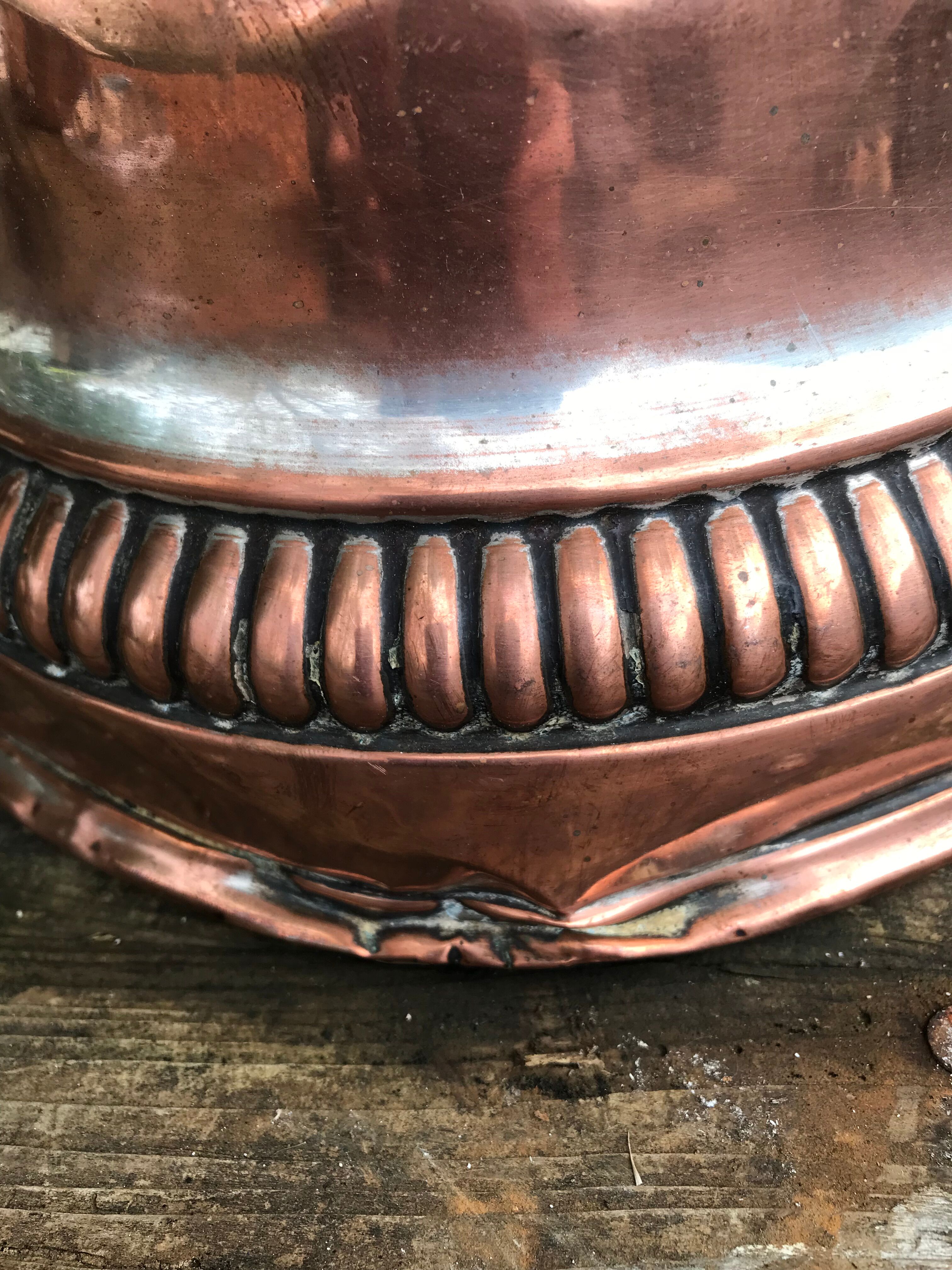 Old copper bell, copper kitchen utensil