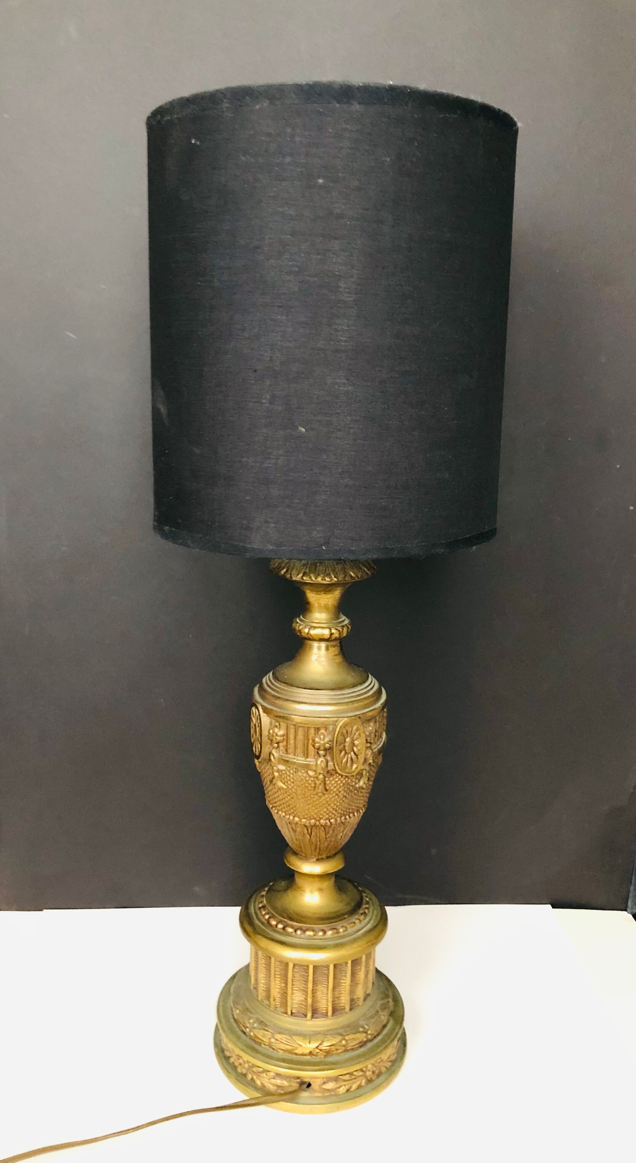 Gilded bronze lamp