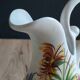 Vintage Ceramic Jug Hand-Painted Multicoloured Floral Decor, Ewer