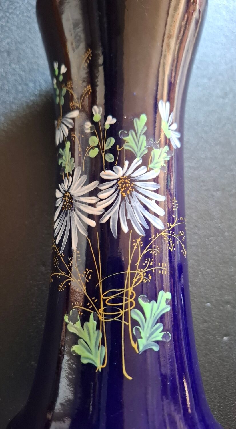 Ancient cobalt blue decorative vase