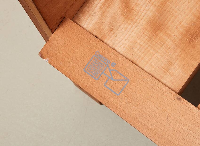 Gerrit Rietveld Pair of Crate Chairs + Table for Cassina 1934/ 1979