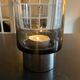smoked glass candlestick Boussu edition, 1970