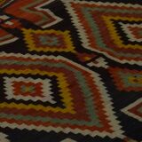 Area kilim rug ,vintage wool turkish handknotted kilim, 235 cmx 122 cm rug