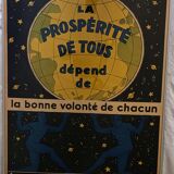 1920 poster "The prosperity of all depends on the goodwill of each" -