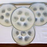 4 vintage Moulin des Loups porcelain oyster plates 2106172