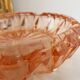 Pink chiseled glass catchall