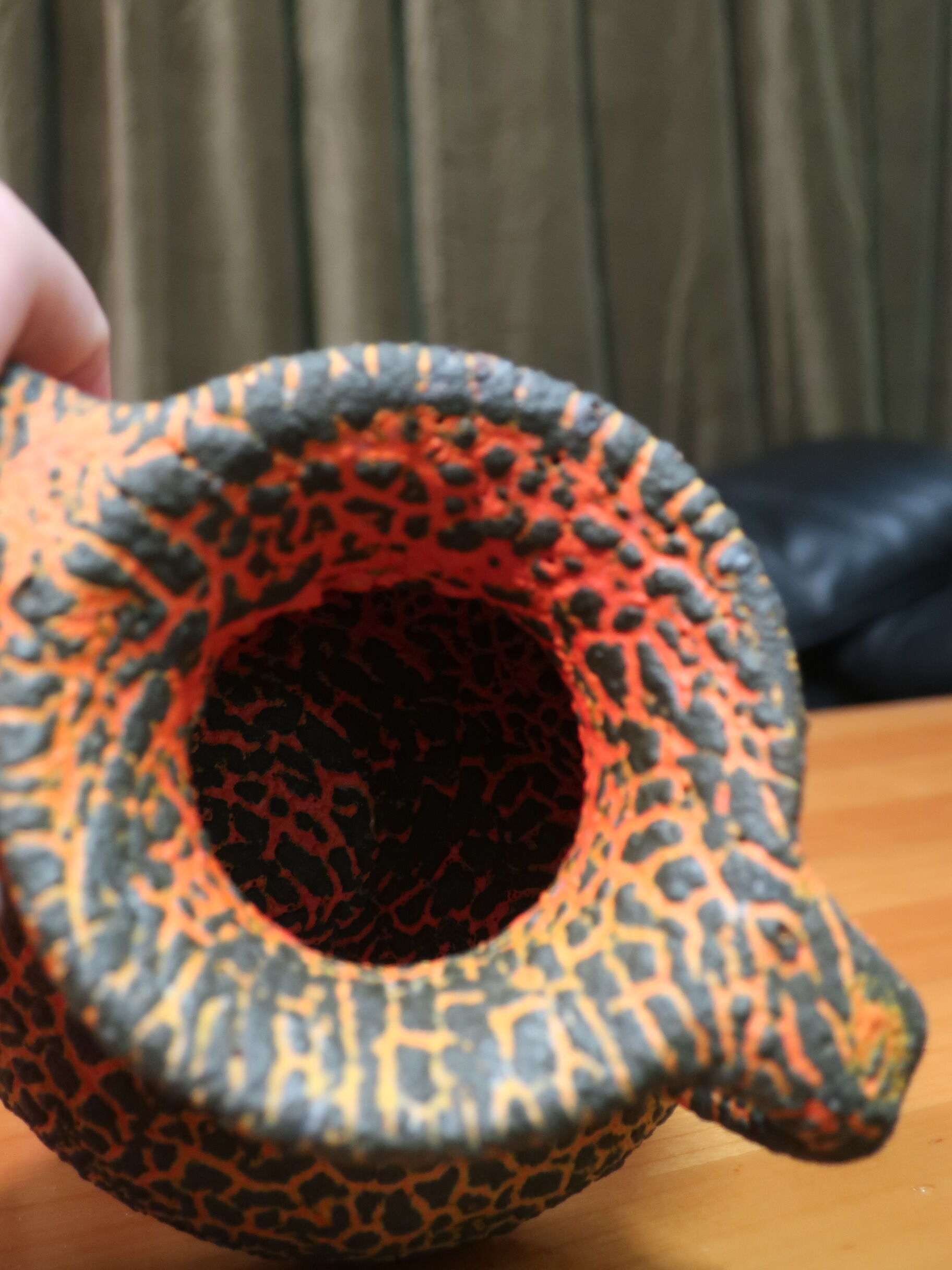 60s type fat lava amphora vase