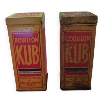 Vintage Boxes Bouillon Kub, Set of 2