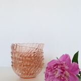 Rosaline pink glass bowls, arcoroc, lot of 6, vintage french, vintage