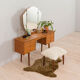 Vintage Scandinavian teak dressing table with adjustable mirrors and 7 drawers, Denmark 1960s