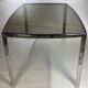 Metal base dining table and smoky tempered glass tray 70/80s