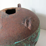 Old cast-iron cauldron