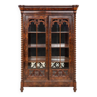 Biedermeier display case, Western Europe, ca. 1860.