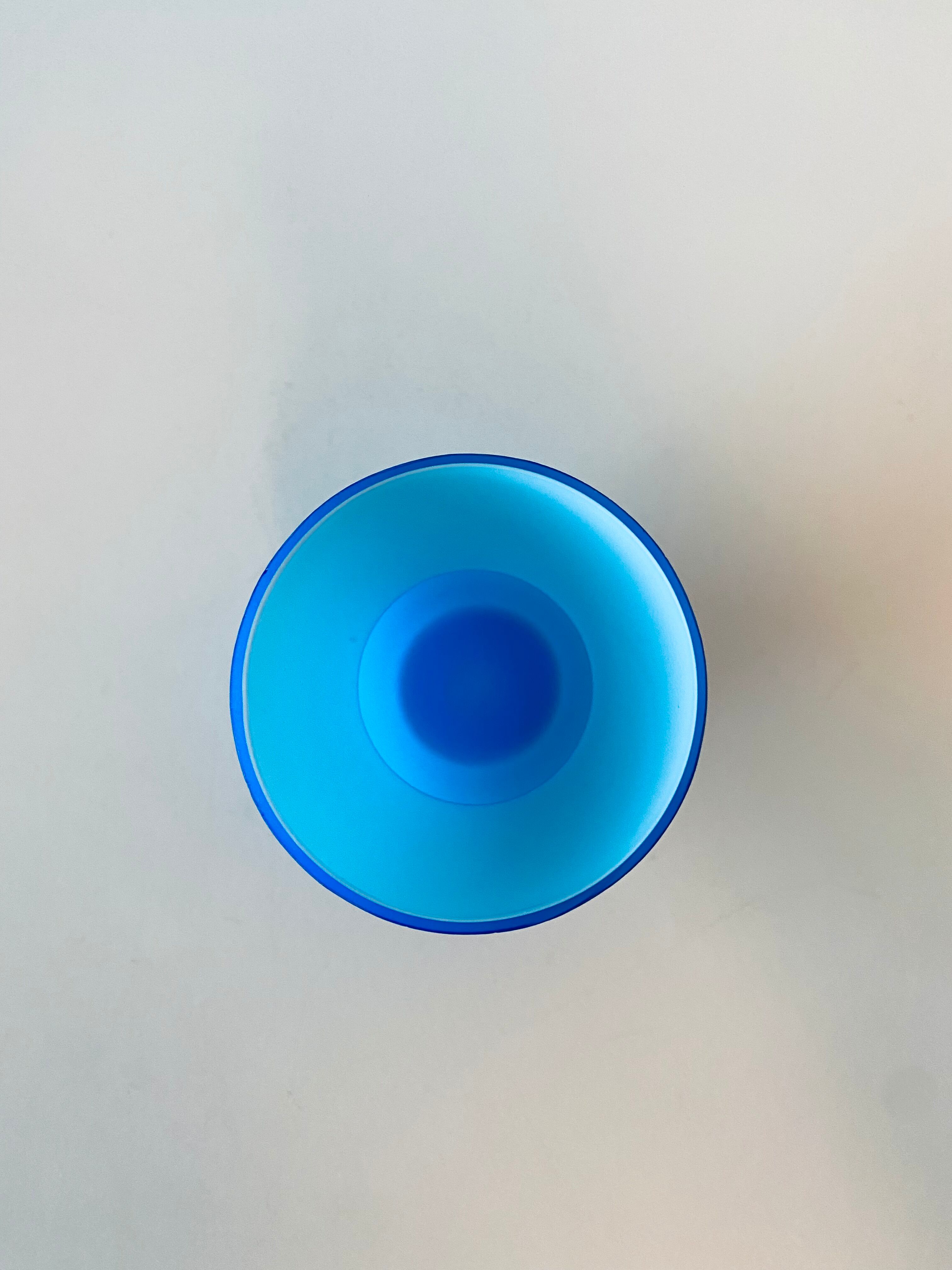 Blue glass vase
