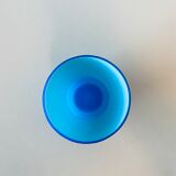 Blue glass vase