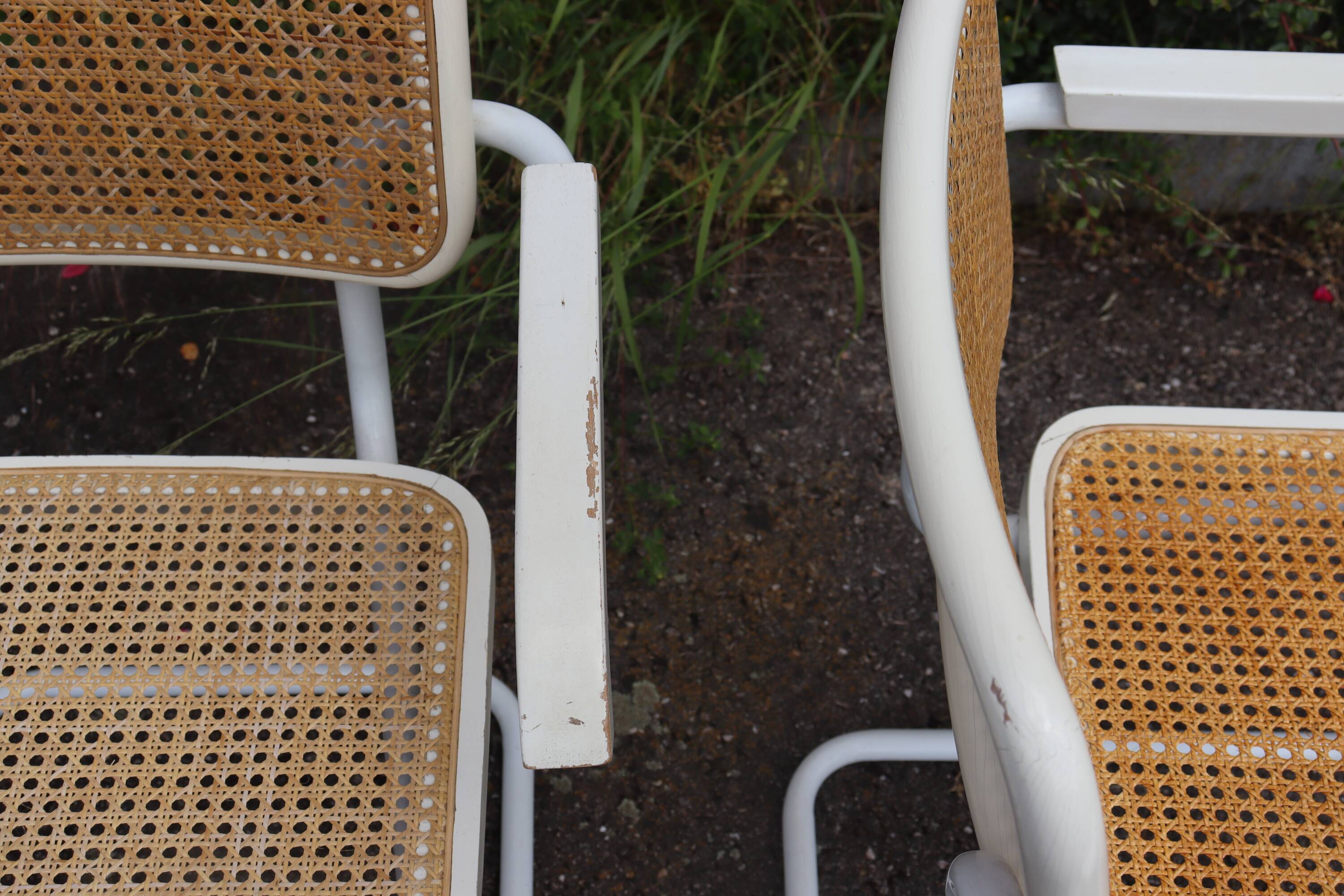 Set of 4 B32 chairs by Marcel Breuer