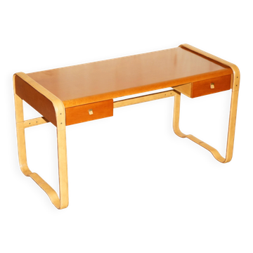 Desk signed by Ralph Lauren in leather and maple.