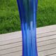 Large blue crystal vase