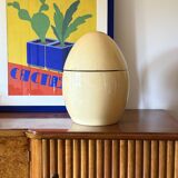 Tommaso Barbi, rare grande boîte en parchemin en forme d'œuf, TB Italie, vers 1970