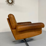 Vintage DE SEDE DS-31 brown leather armchair from the 1970s