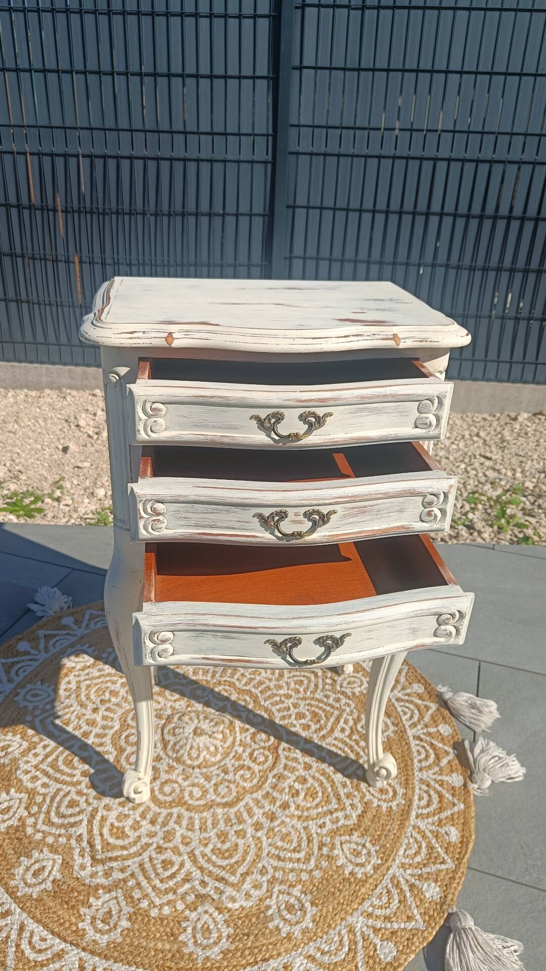Louis XV bedside table with patina