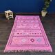 Moroccan Berber carpet handmade ethnic pink 140x245 cm