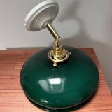 Green opaline wall light