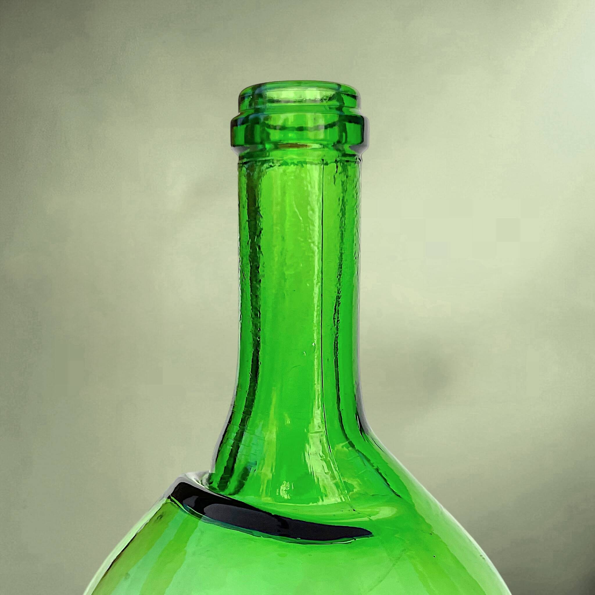 Large antique green glass bottle – early 20th century