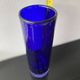 Vintage Scandinavian cobalt blue bubble glass vase from the brand.