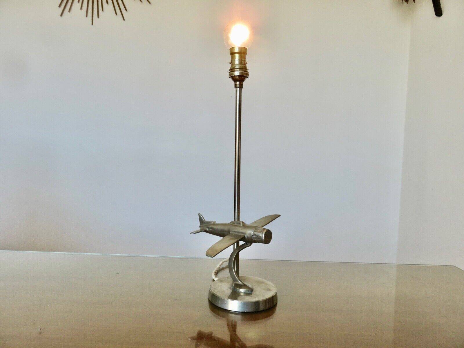 “Airplane” lamp in nickel-plated brass from the 40s and 50s