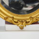 Miroir médaillon Napoléon III ovale XIXème 90x60cm style Louis XVI