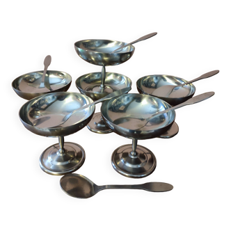 Stainless steel ice cream service