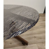 Vintage coffee table in resin and rosewood around 1960