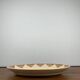 Oval dish "amandinoise", St Amand, geometric pattern, 20th century