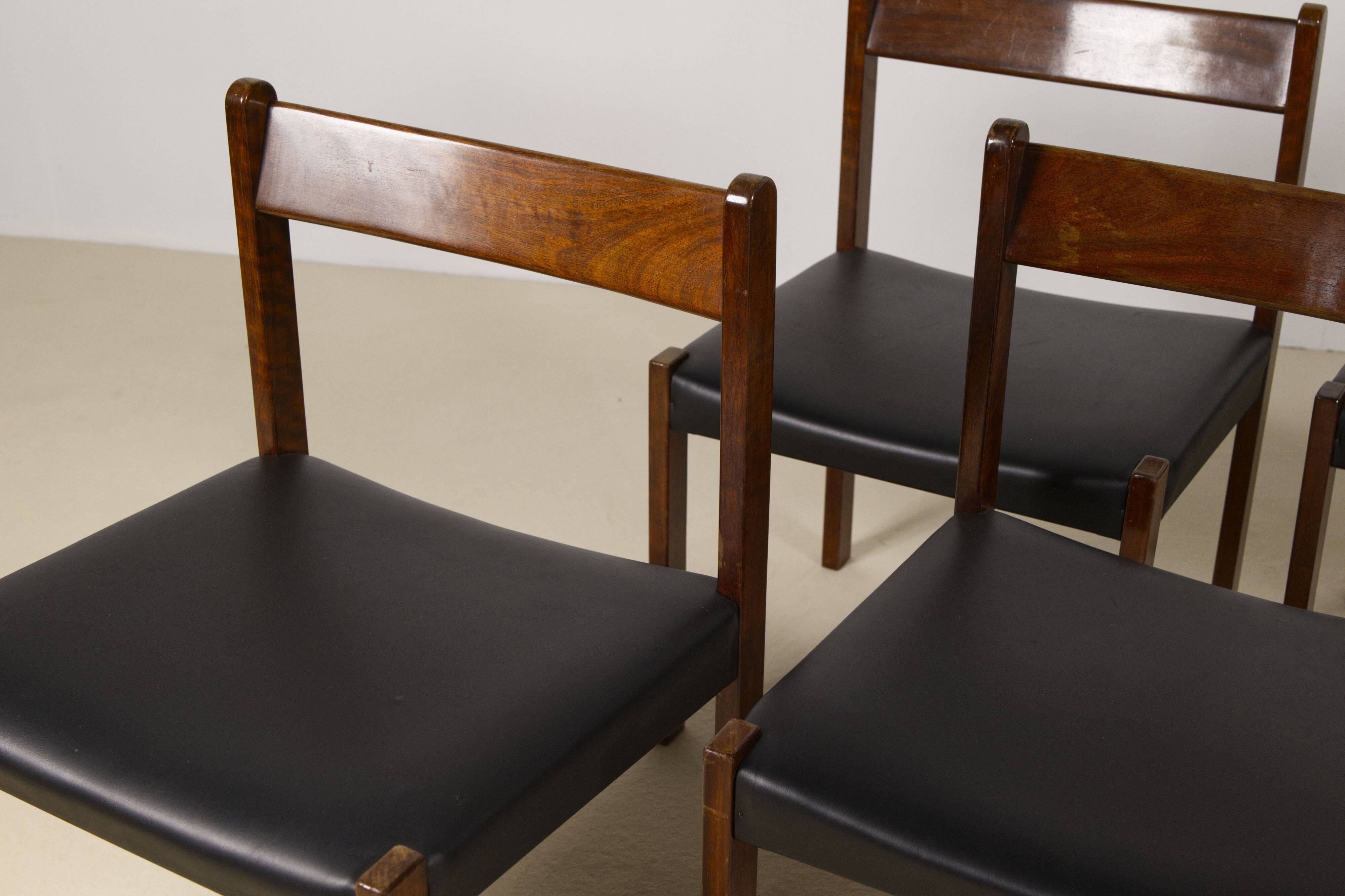 6x Dining chairs Alfred Hendrickx for Belform, 1960s, Belgium