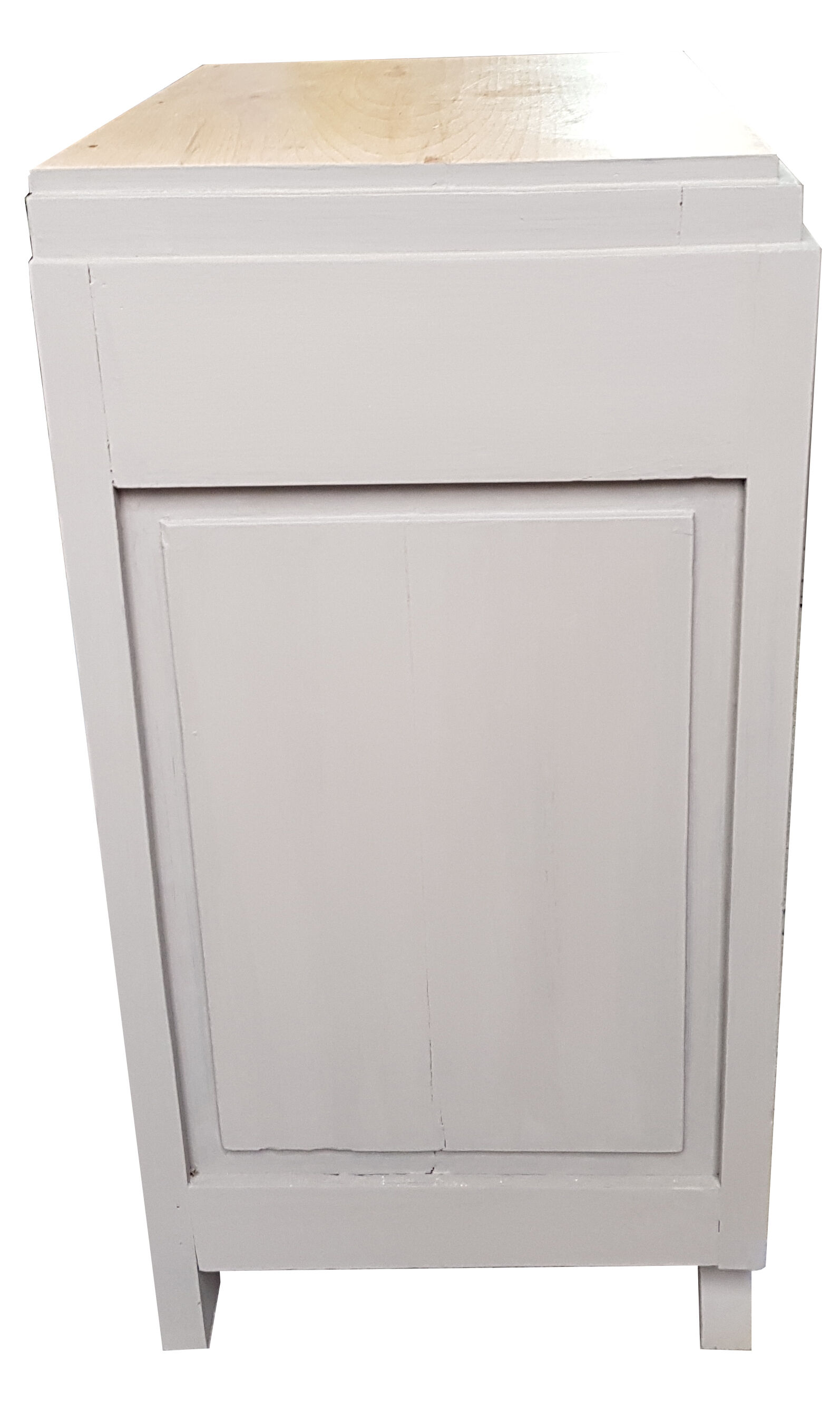 Wooden bedside drawer and a door