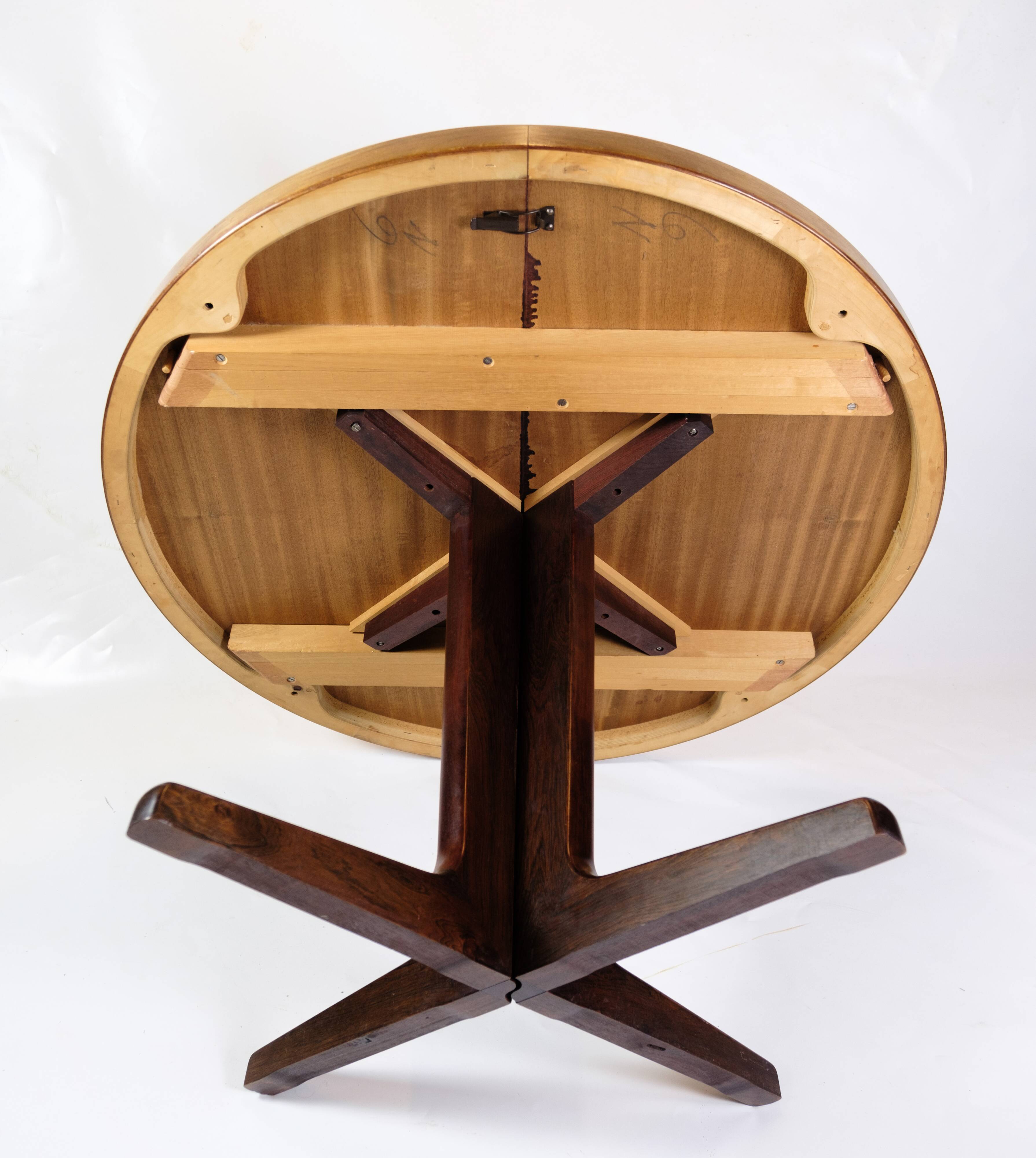 Round Dining Table Made In Rosewood By Skovby Møbelfabrik From 1960s