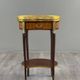 Louis XVI style gueridon in mahogany and gilded bronze, 20th century