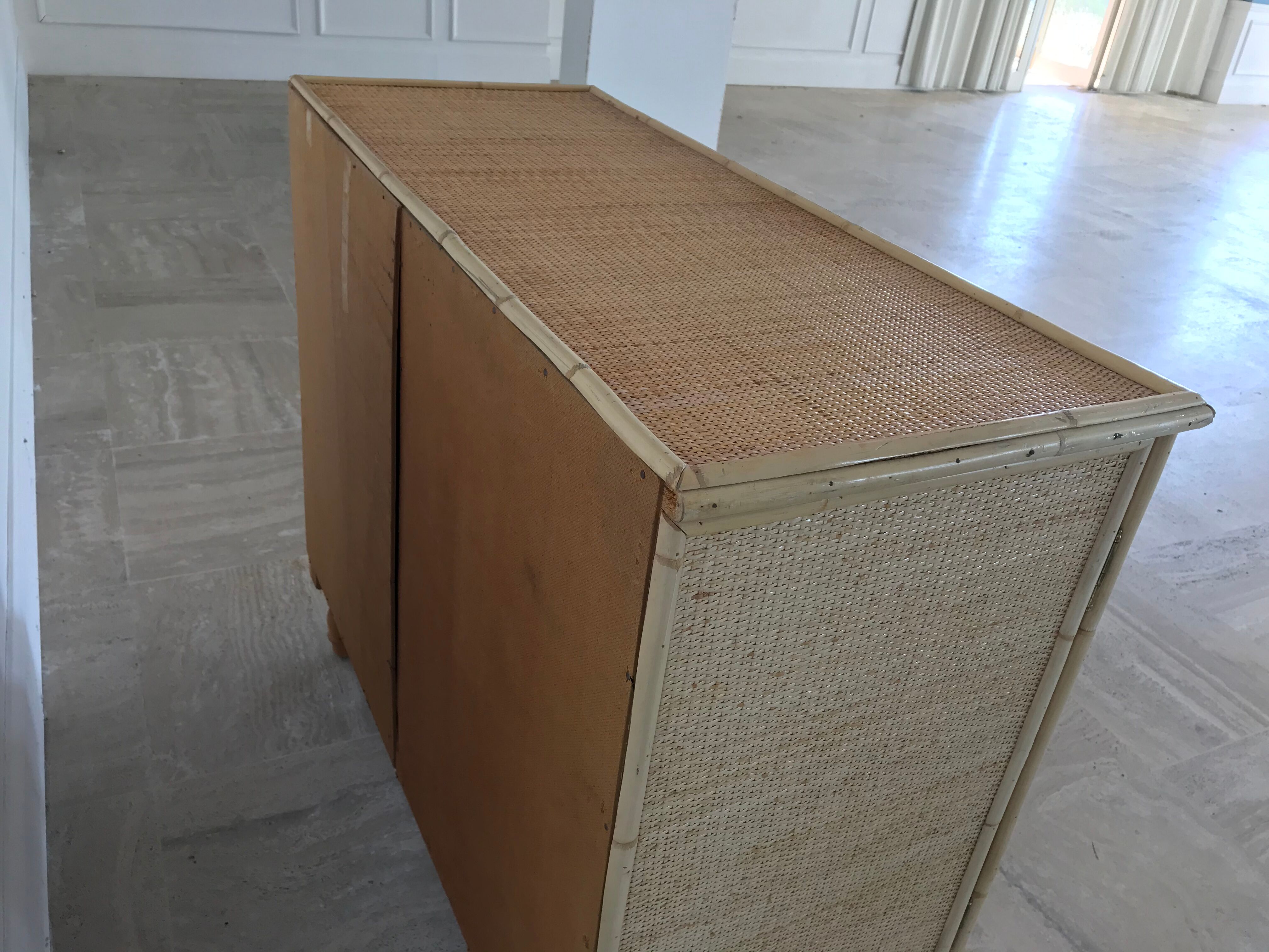 Rattan and bamboo buffet