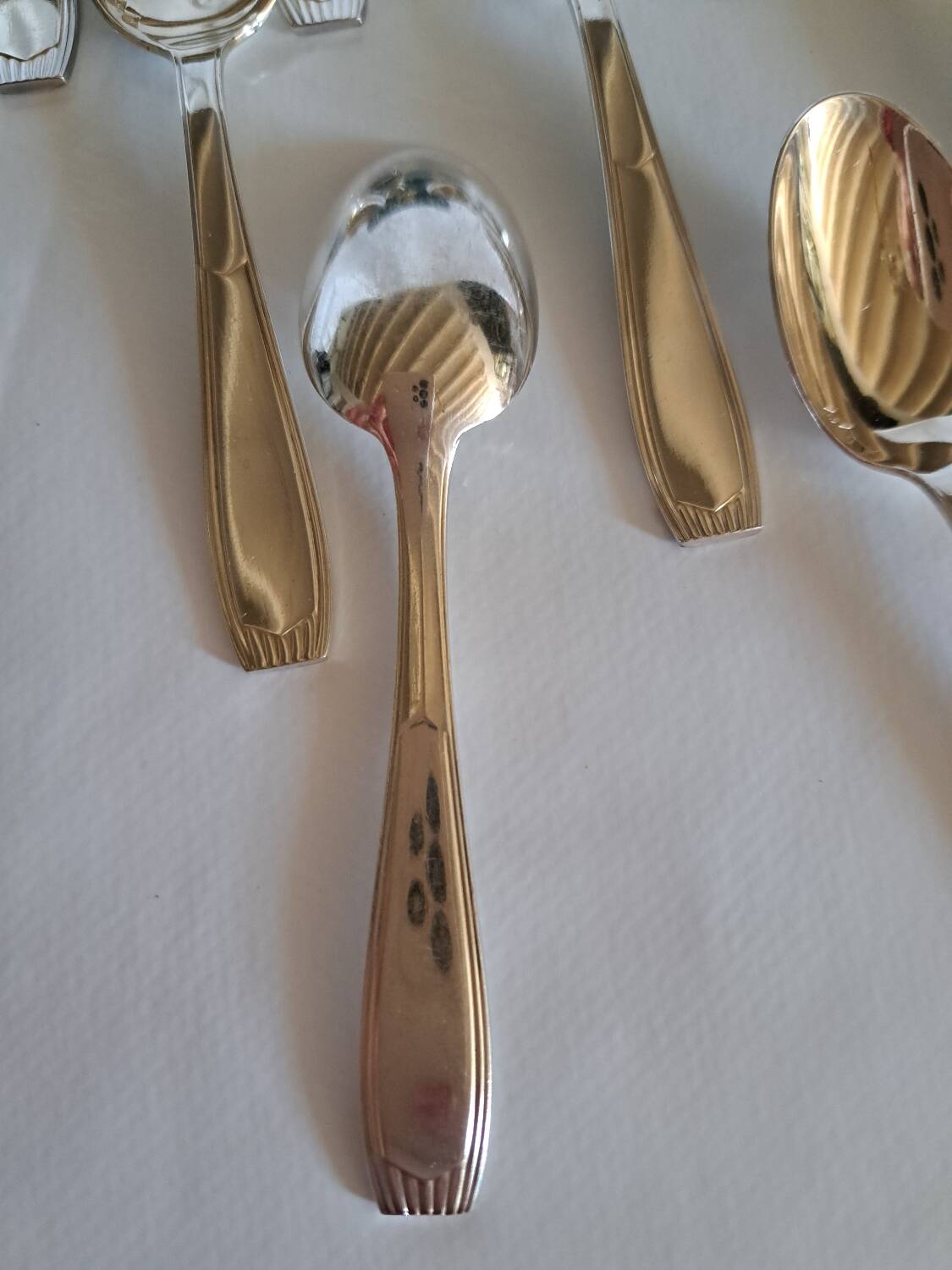 12 small mocha spoons. Christofle Paris.