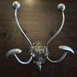 Cast iron and metal wall coat rack with hooks - Late 19th century