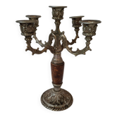 Elegante Candelabro Vintage a 5 Fiamme – Firmato AGAD in Stile Barocco '70