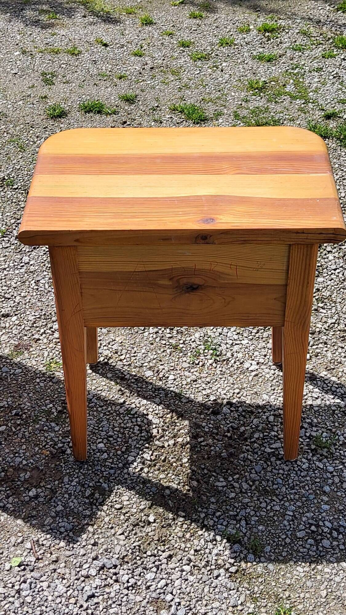 Pair of vintage bedside tables from the 70s in solid pine