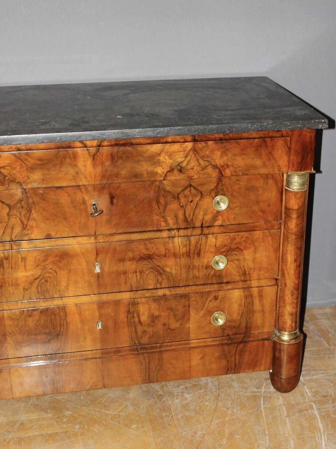 Empire Commode with Half Column, 19th Century