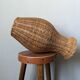 Second-hand woven wicker vase, handmade in the Bohemian countryside