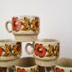 Vintage cups 70' x6 - Weidmann, Italian porcelain