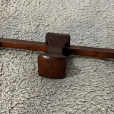 Art deco wooden wall coat rack