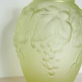 Vase art nouveau green vegetable motif