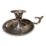Silver metal thumb candle holder